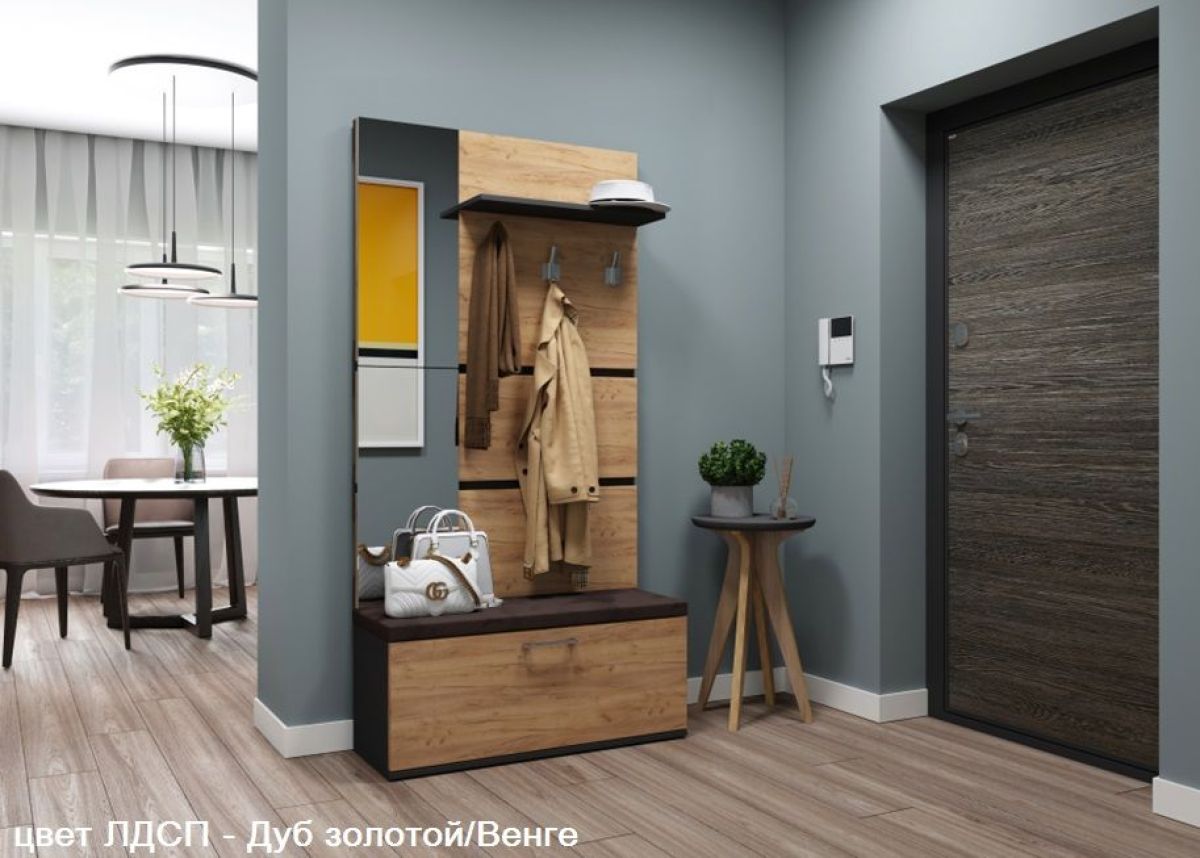 Прихожая Энтер 2 (Дуб золотой/Белый) | фото 3