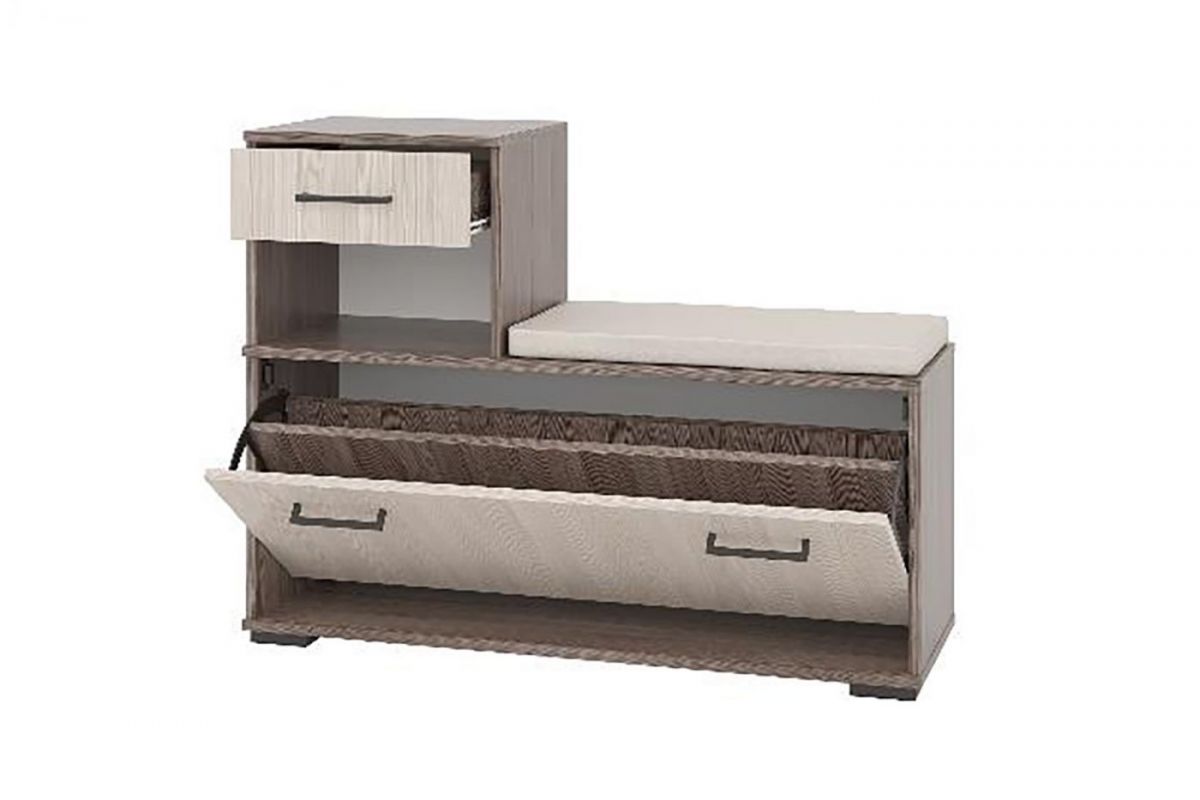 Тумба под обувь ЛИРА (Бодега темный/светлый) | фото 2