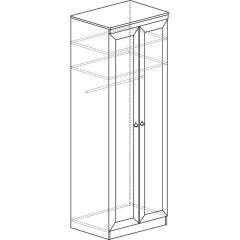 Шкаф для одежды №609 "Инна" Денвер светлый (*без полок) | фото 4