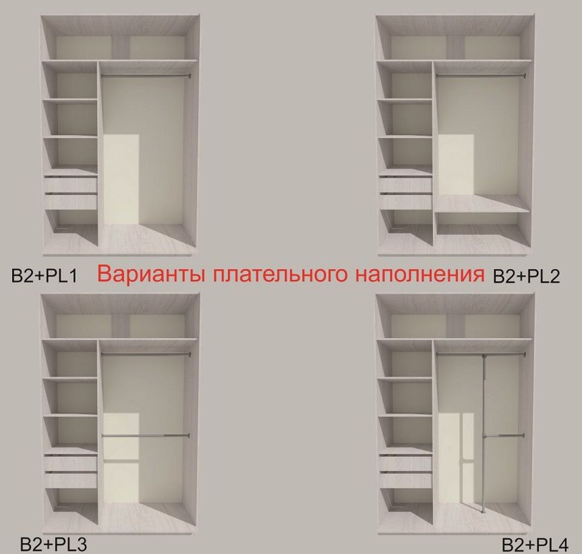 Шкаф-купе 1500 серии SILVER S1+S1+B2+PL2 (2 ящика+1 штанга+1 полка) профиль «Серебро» | фото 6