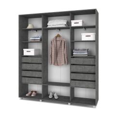 МАРТИН Шкаф-купе Камень темный (2200*450) М421 | фото 4