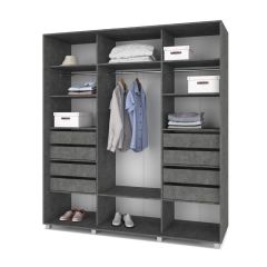 МАРТИН Шкаф-купе Камень темный (2400*600) М641 | фото 4