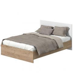 Кровать Эконом 900 (Дуб крафт золотой/Белый текстурный) | фото 2