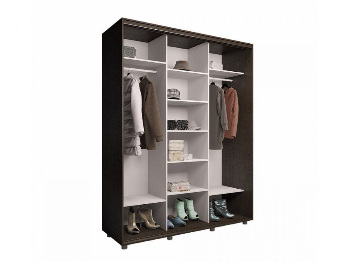 Шкаф-купе "Удачный" 3-хдвер. ОУ 24-6-010 (Венге светлый/Венге темный) | фото 2