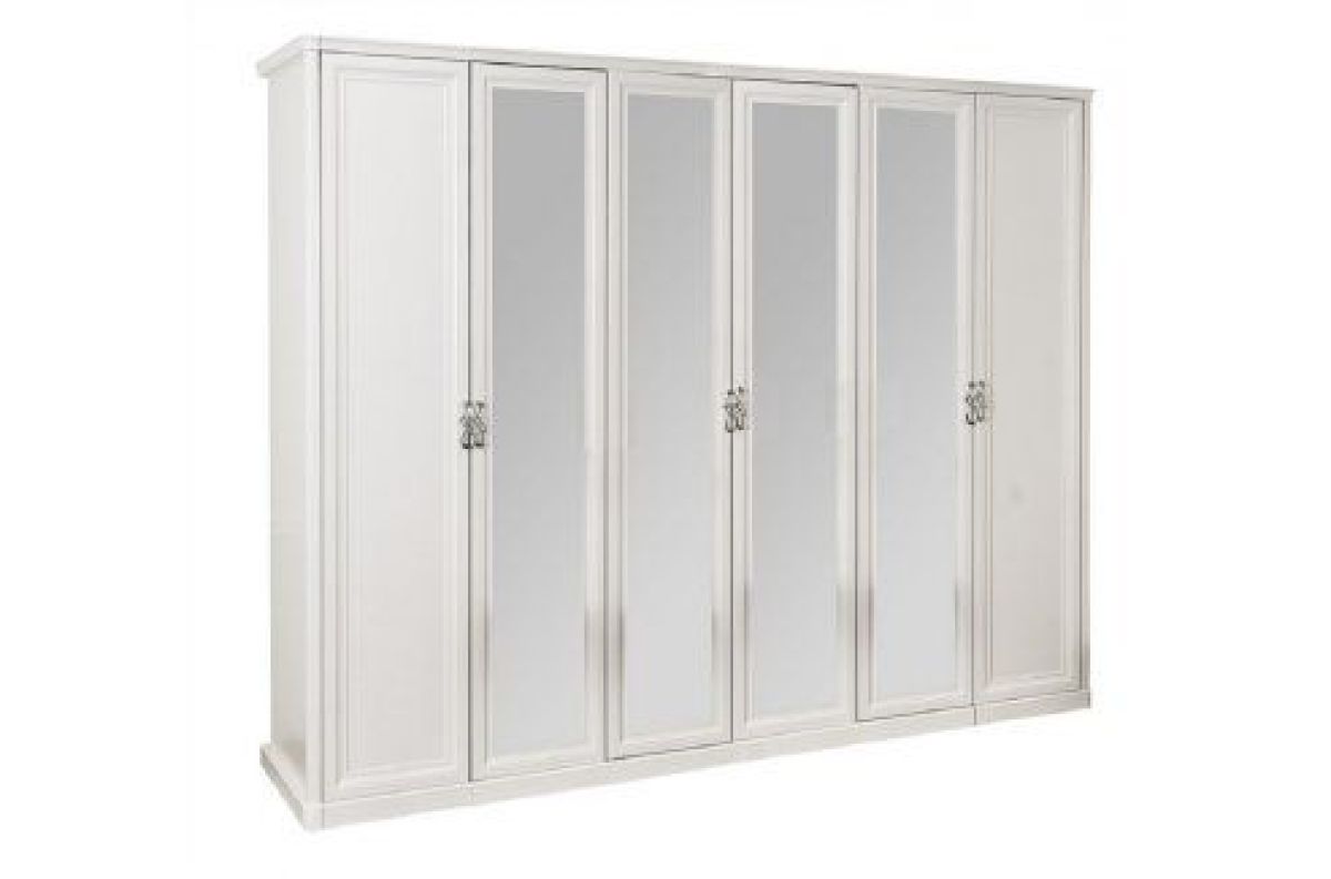 Спальня Мишель 6-ти ств (белый матовый/экокожа) | фото 2