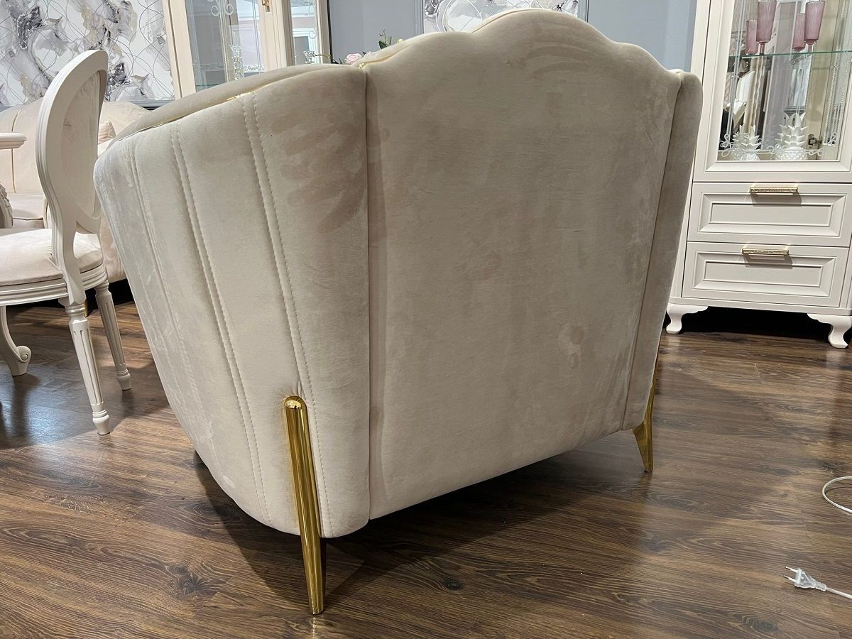 Кресло Lara (бежевый/золото) | фото 2