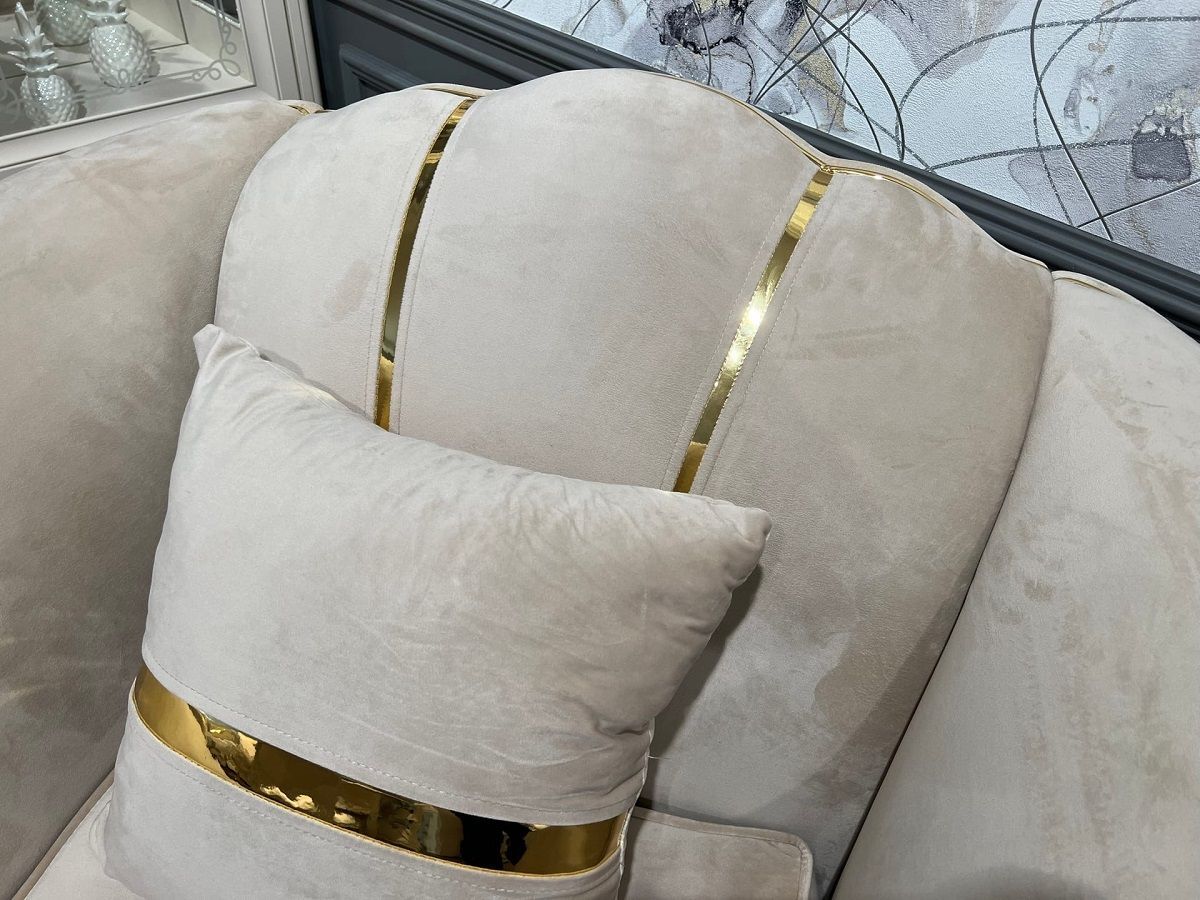 Кресло Lara (бежевый/золото) | фото 4