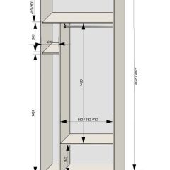Шкаф распашной серия «ЗЕВС» (PL3/С1/PL2) Серый камень/Небраска натуральный | фото 11