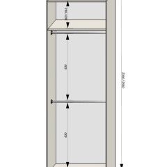 Шкаф распашной серия «ЗЕВС» (PL3/С1/PL2) Серый камень/Небраска натуральный | фото 12