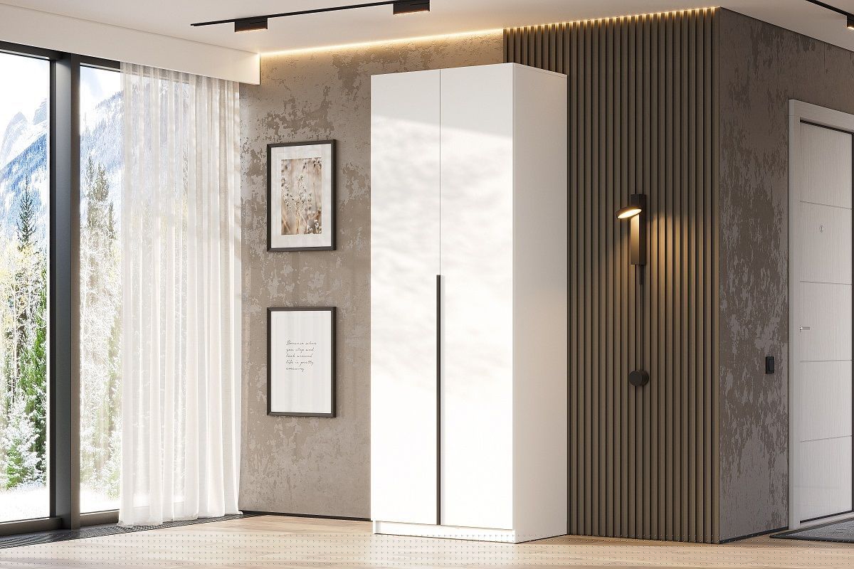 Шкаф ШК-5 + 2 полки + ящики (800) Белый текстурный | фото 2