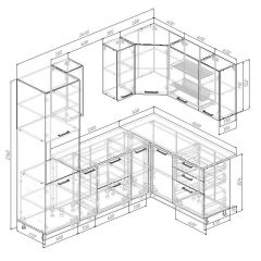 Кухонный гарнитур угловой Трансильвания 2400x1600 мм (Стол. 38 мм) | фото 2