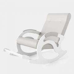 Кресло-качалка Тироль 12-К-КР (экокожа/белые) КРЕМ | фото 2