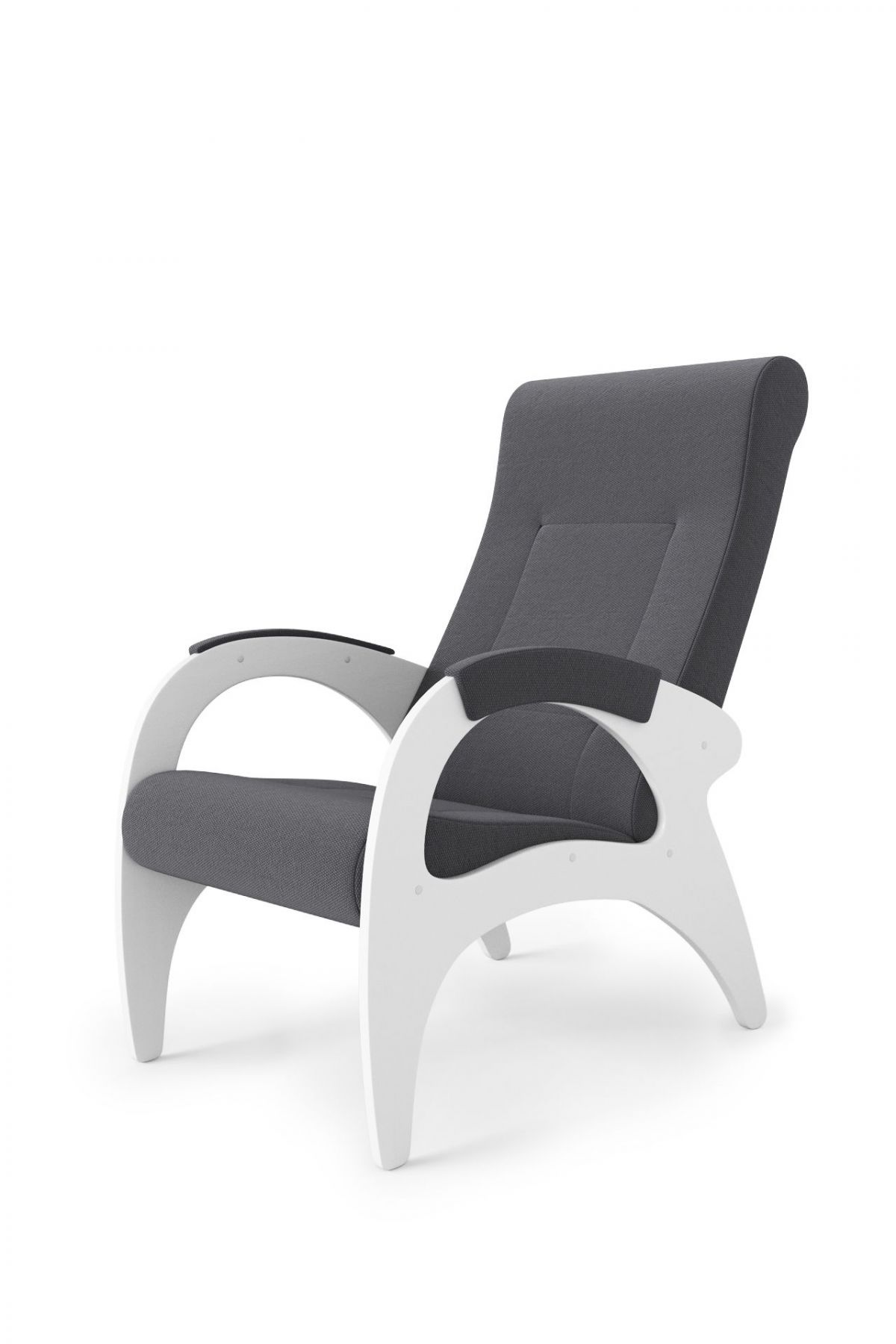 Кресло для отдыха Римини 19-Т-ГР (ткань\белые) ГРАФИТ | фото 2