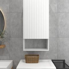 Шкаф навесной для ванной MH24-MA 450х960 (Белый-М 10.1.1) Белый глянец | фото 2