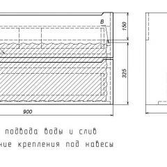 Тумба под раковину Uperwood Tanos 90 см, подвесная, белая матовая | фото 3