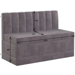 ТОМЕНТО Кухонный диван прямой (велюр 2 кат) | фото 2