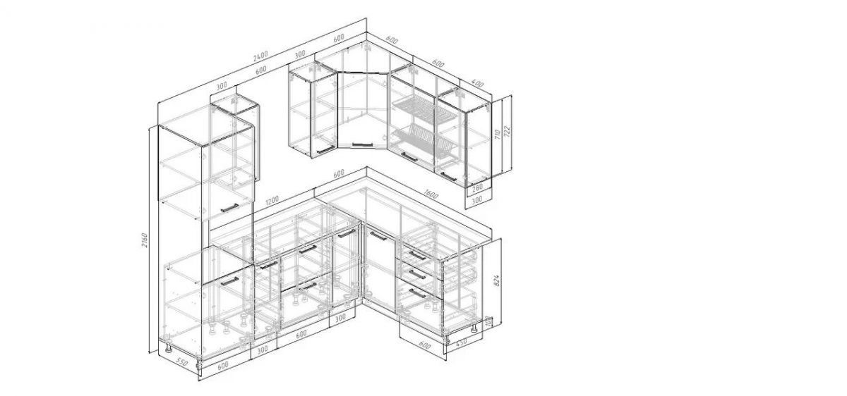 Кухонный гарнитур Белый Глянец 2400*1600 (Стол. 38мм) | фото 2