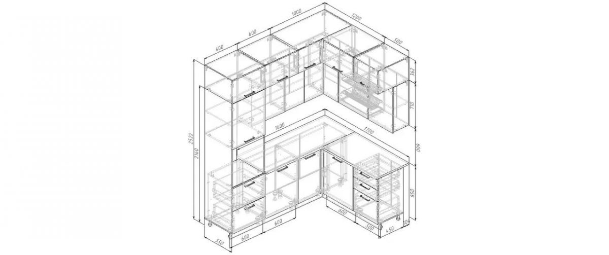Кухонный гарнитур Демо 2200*1700 (Стол. 38мм) | фото 2