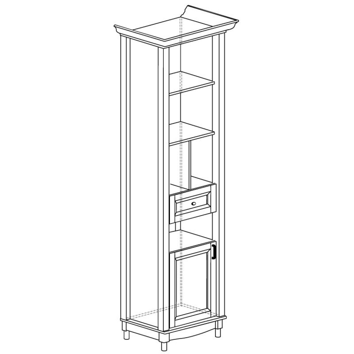 Шкаф-пенал открытый №403 Прованс | фото 2